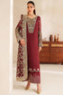 Farasha Embroidered Chiffon Suit Rouge Muse