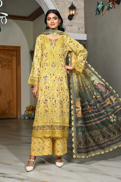 Munira Embroidered Lawn 3 Piece Suit MSL128