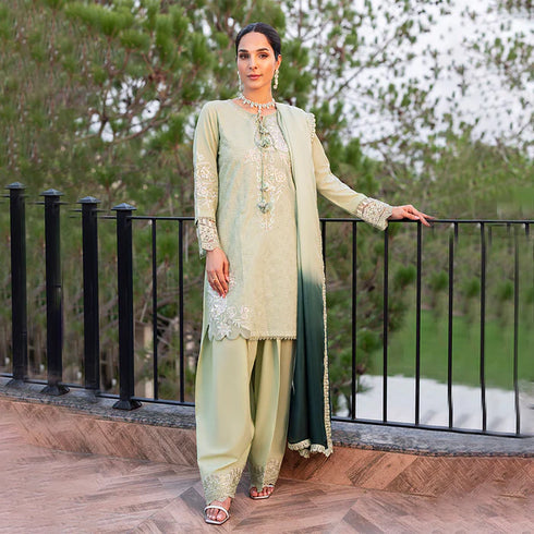 Zahra Rubab Embroidered Cotton Suit ZR-2537 | EMERALD