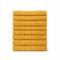 Soft and Premium Egyptian Cotton Towels - 500 GSM Mustard, Set of 8