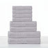 Soft and Premium Egyptian Cotton Towels - 500 GSM Silver, Set of 8