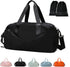 Black GLGHMH Large Gym Bag with Shoe Compartment & Wet Pocket – Lightweight Sports Travel Holdall with 2 Shoe Bags