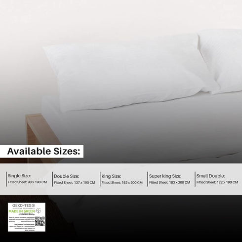 Extra Deep Fitted Sheet 40cm 16 Inch – Soft Brushed Microfibre Fitted Bed Sheet – White