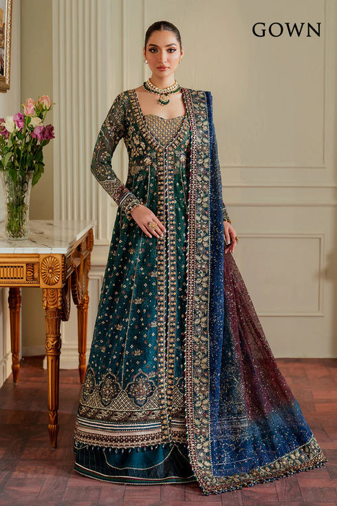 Baroque Embroidered Chiffon 3 piece suit CH13-03