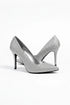 Silver Glitter Stiletto High Heel Court Shoes Pointed Toe 4.5 Inch — BS-12924