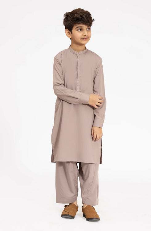 MTJ LATTE EMBROIDERED BLENDED KAMEEZ SHALWAR