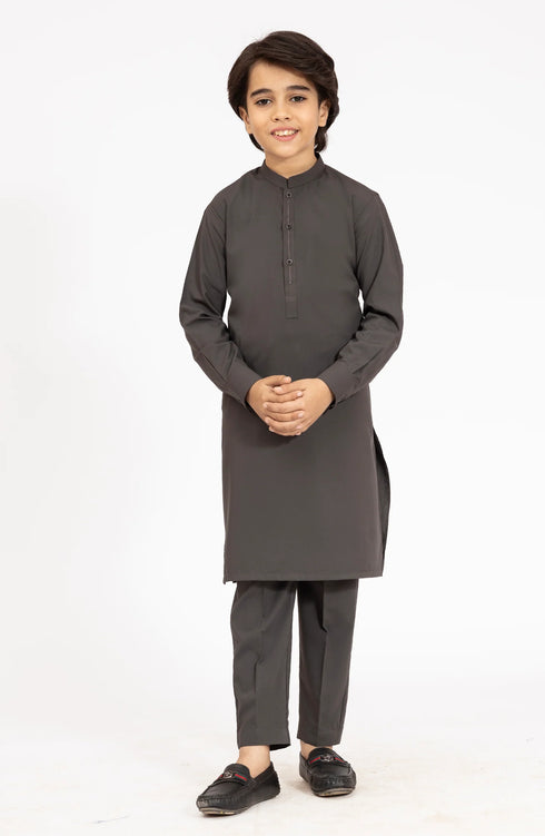 MTJ CHARCOAL BLENDED KURTA PYJAMA