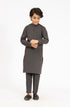 MTJ CHARCOAL BLENDED KURTA PYJAMA