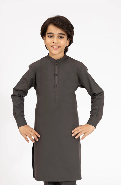 MTJ CHARCOAL BLENDED KURTA PYJAMA