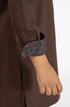 MTJ CHOCOLATE BROWN BLENDED KURTA PYJAMA