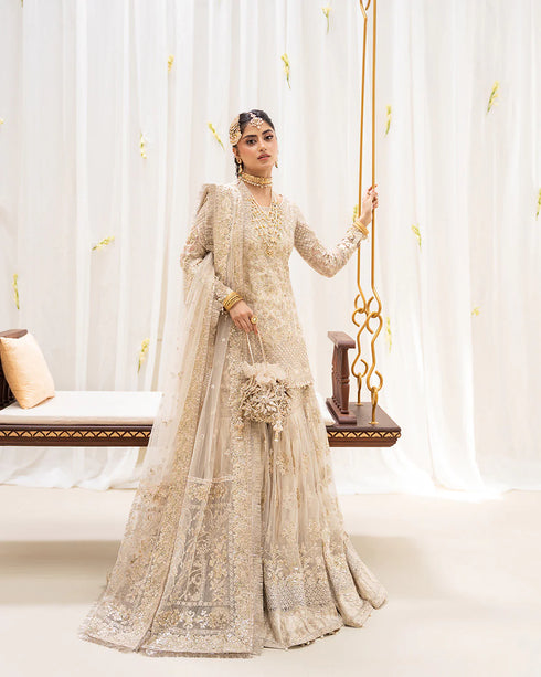 Faiza Saqlain Embroidered Net Suit Safak