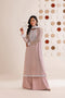 Farasha Embroidered Chiffon Suit Blush Sand