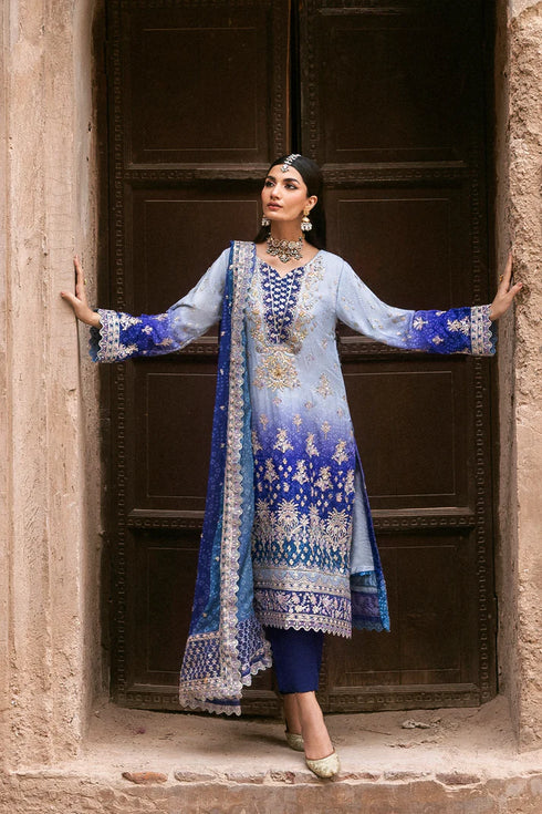 Eman Adeel Embroidered Chiffon Suit AUREVIA