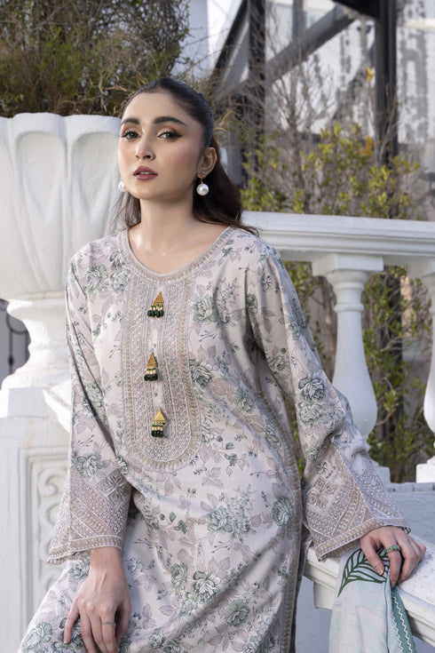 Raniya Embroidered Dhanak 3 Piece Suit RH-04