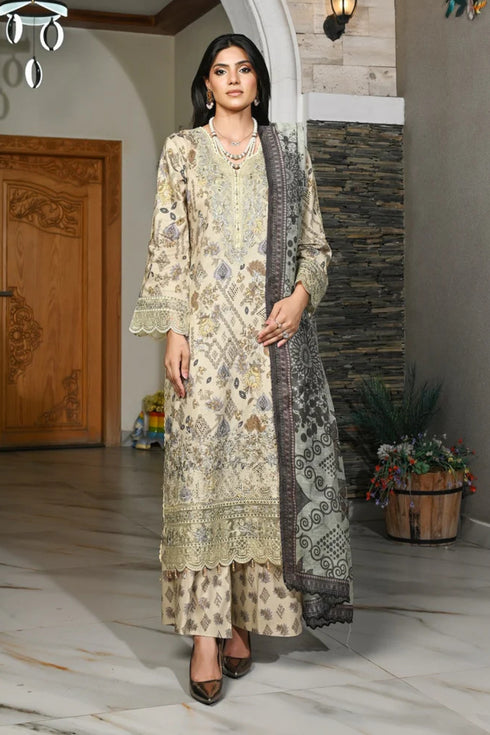 Munira Embroidered Lawn 3 Piece Suit MSL129