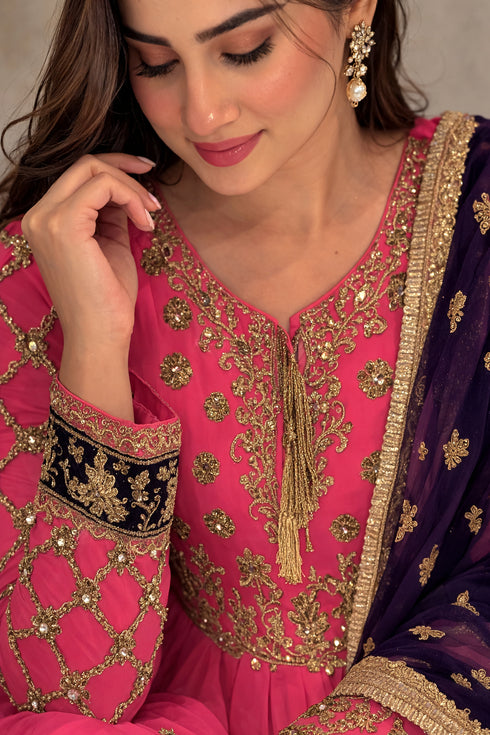 Baba Posh Embroidered Chiffon Maxi BP-06