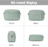 Women’s Light Green Small PU Leather Crossbody Camera Bag with Two Straps