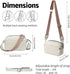 Women’s Ivory Small PU Leather Crossbody Camera Bag with Two Straps