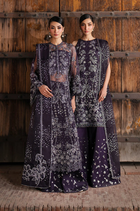 Iznik Embroidered Organza 3 Piece Suit ILC-06
