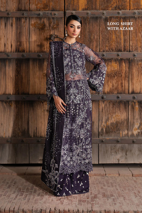 Iznik Embroidered Organza 3 Piece Suit ILC-06