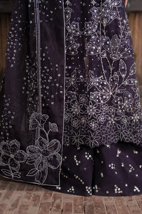 Iznik Embroidered Organza 3 Piece Suit ILC-06