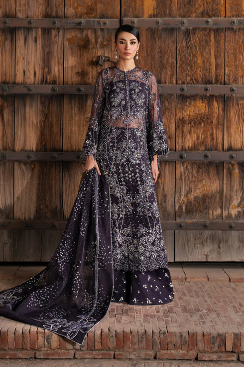 Iznik Embroidered Organza 3 Piece Suit ILC-06