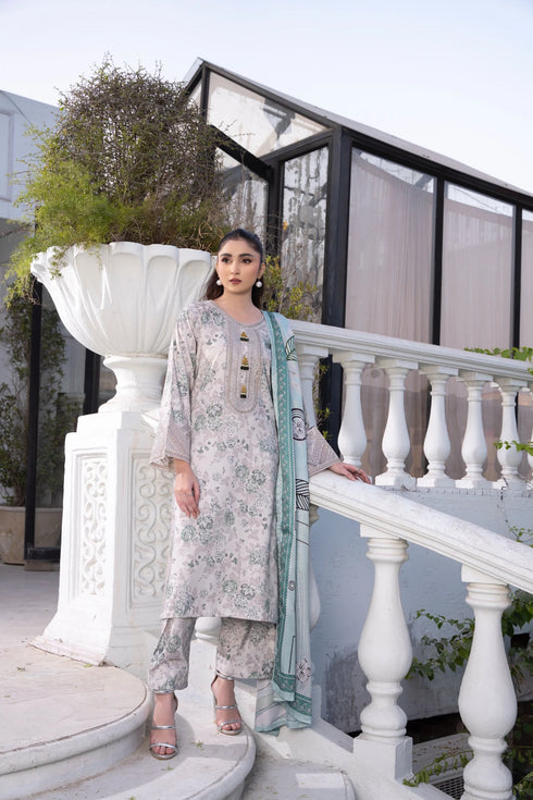 Raniya Embroidered Dhanak 3 Piece Suit RH-04