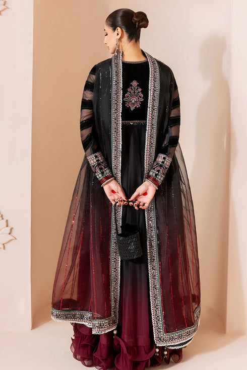 jazmin Embroidered Velvet Suit CVF D-10