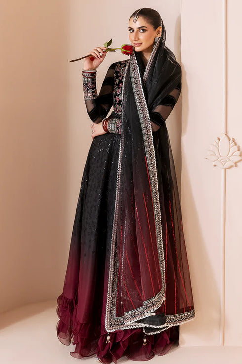 jazmin Embroidered Velvet Suit CVF D-10