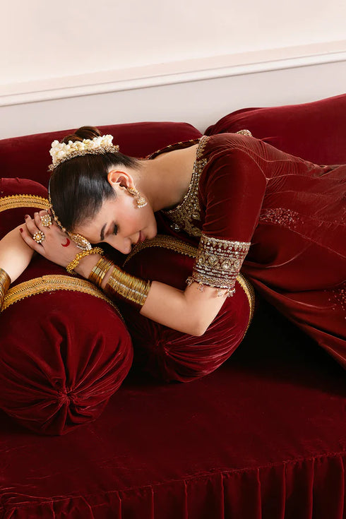 jazmin Embroidered Velvet Suit CVF D-13