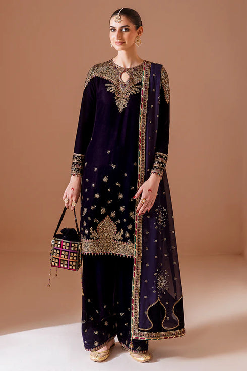 jazmin Embroidered Velvet Suit CVF D-08