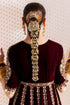 jazmin Embroidered Velvet Suit CVF D-12