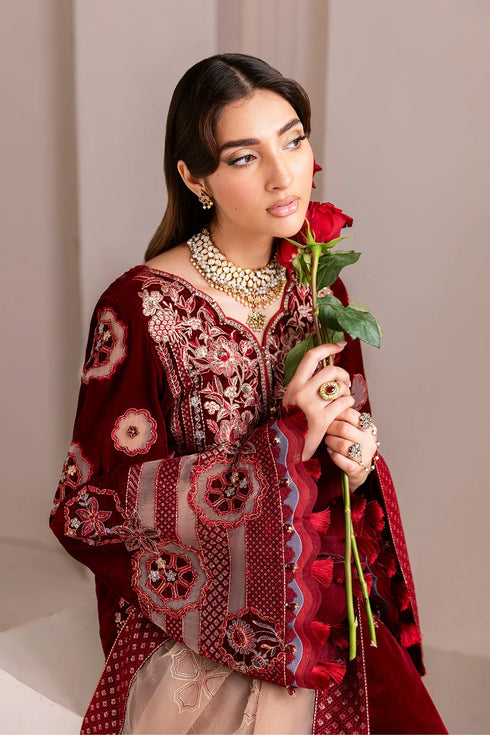 Alizeh Embellished Velvet Suit AF-VLT-2226-Velzari