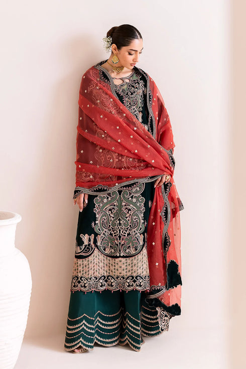 Alizeh Embellished Velvet Suit AF-VLT-2227-Kiswa