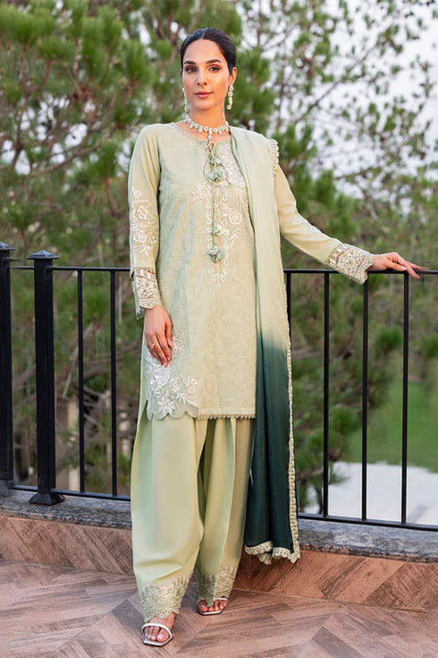 Zahra Rubab Embroidered Cotton Suit ZR-2537 | EMERALD
