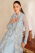 Farasha Embroidered Chiffon Suit Frosted Mist