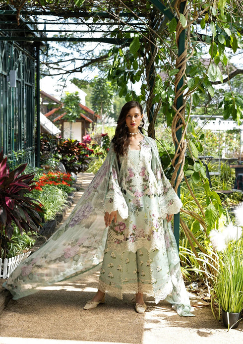 Elaf Digital Printed Lawn Suit ESA-4B MINT MEADOW