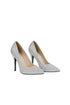 Silver Glitter Pointed Toe Stiletto High Heel Court Shoes 5 Inch – BS-12923