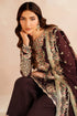 Farasha Embroidered Chiffon Suit Oak Charm