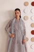 Farasha Embroidered Chiffon Suit Walnut Silk