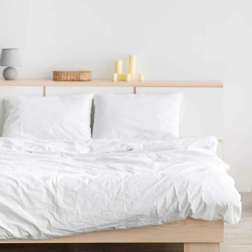 100% Cotton 800 Thread Count Extra Deep Fitted Sheets - 40cm - White