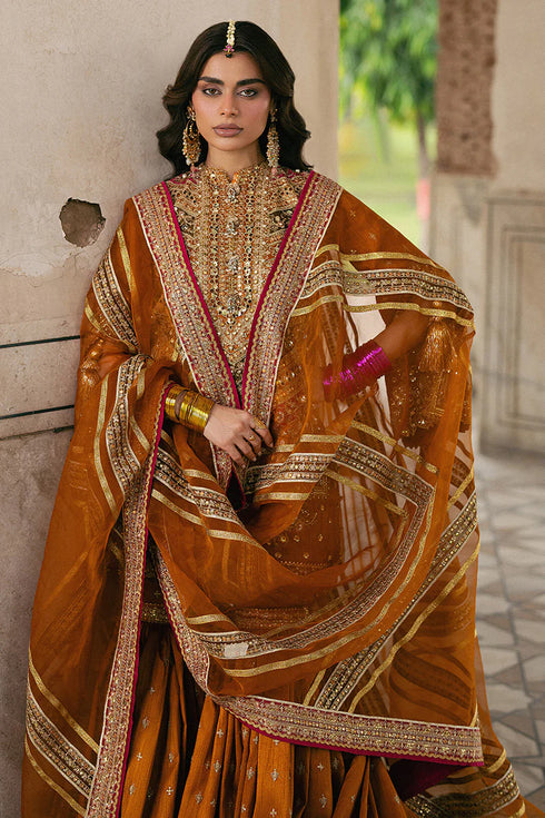 Mohsin Naveed Ranjha Embroidered Indian Silk Suit Ranjish