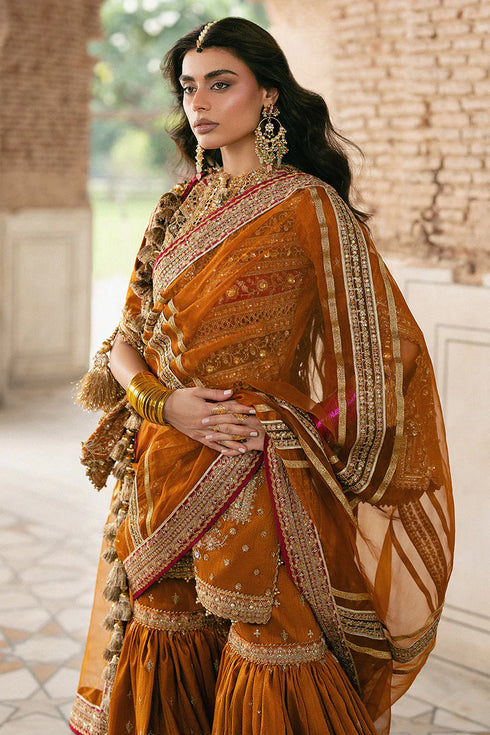 Mohsin Naveed Ranjha Embroidered Indian Silk Suit Ranjish