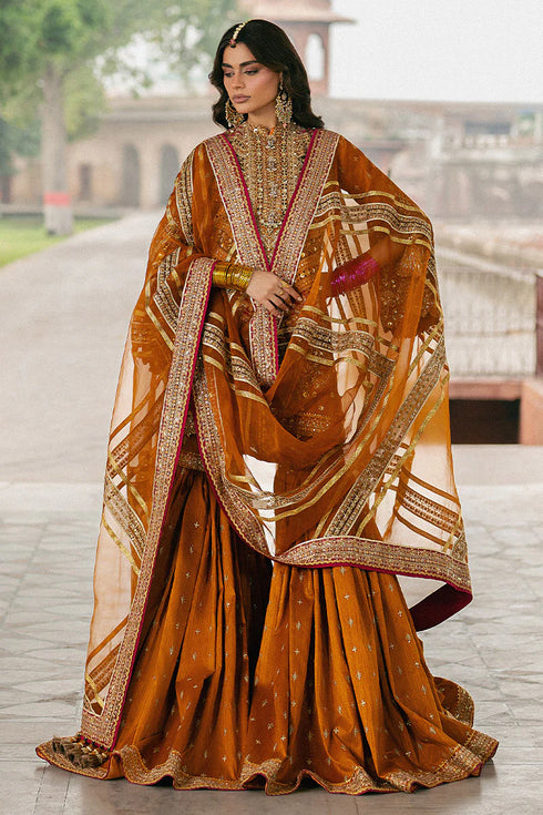 Mohsin Naveed Ranjha Embroidered Indian Silk Suit Ranjish