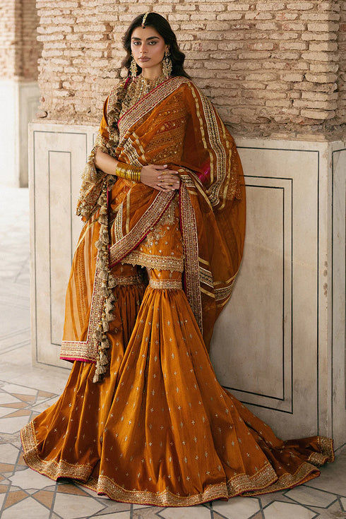 Mohsin Naveed Ranjha Embroidered Indian Silk Suit Ranjish