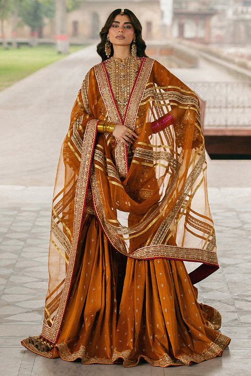 Mohsin Naveed Ranjha Embroidered Indian Silk Suit Ranjish