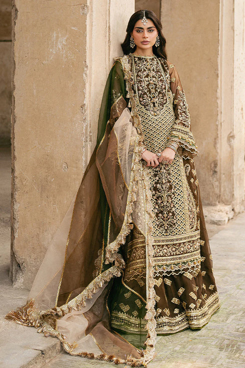 Mohsin Naveed Ranjha Embroidered Organza Suit Tabeer
