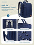 Blue Ryanair Cabin Bag 40x30x20 cm, Underseat Travel Backpack with Laptop Compartment, Wet Pocket and Bottle Holders