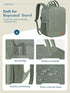Gray Green Ryanair Cabin Bag 40x30x20 cm, Underseat Travel Backpack with Laptop Compartment, Wet Pocket and Bottle Holders
