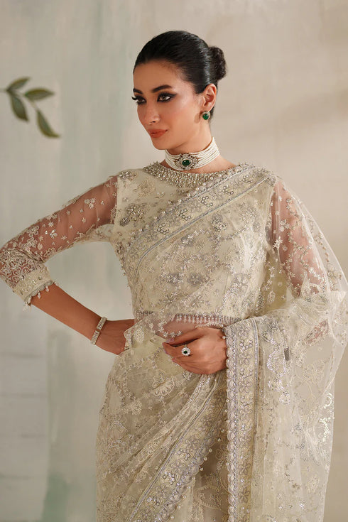 Baroque Embroidered Net Saree UF-4372